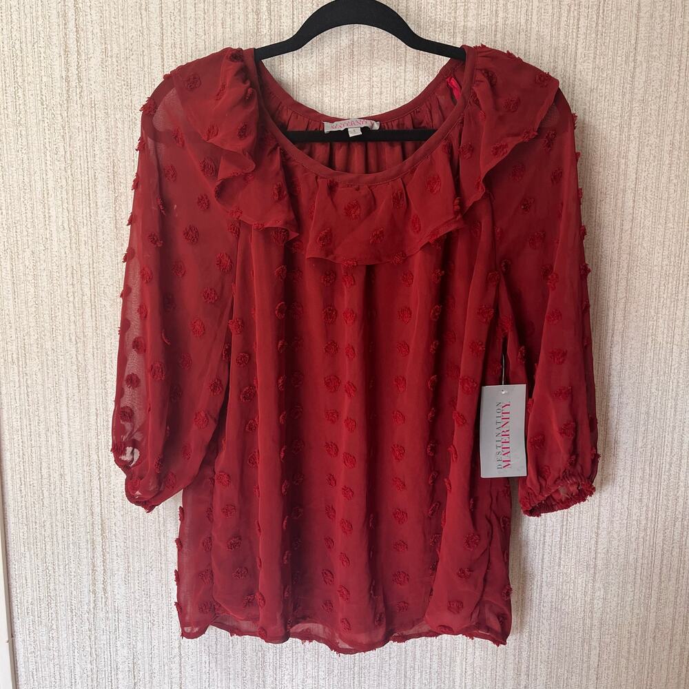 Destination Maternity Burgundy Top‎ Size Small